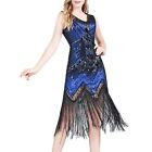 Red V Neck Sequined Flapper Dress Retro Party Host Dress Women's 1920s Fashion