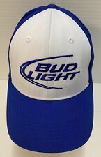 Bud Light Official Anheuser-Busch Adjustable Ball Cap Hat 2013 EUC Blue White