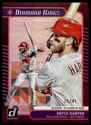 2021 DONRUSS DIAMOND KINGS Bryce Harper /41 Philadelphia Phillies #18 - Image 1 of 2