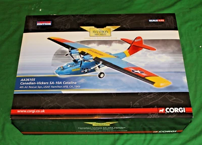 CORGI AVIATION ARCHIVE CANADIAN VICKERS CATALINA SA-10A FLOATPLANE 1/72 #AA36105 - Image 1 of 2