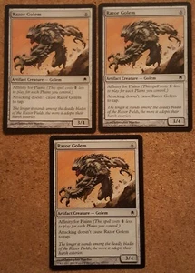 3X Razor Golem Colourless Artifact Creature Common MTG Magic Darksteel - Picture 1 of 2