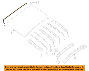NISSAN OEM 13-18 Altima Roof Exterior Trim-Roof Molding Left 738533TA0A - Picture 1 of 2