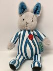 Goodnight Moon Plush Bunny Rabbit Balloon Blue Stripe Pajamas Stuffed Toy 12"
