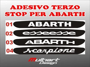 ADESIVO STICKERS COMPATIBILE PER TERZO STOP FIAT ABARTH GRANDE PUNTO - Foto 1 di 1