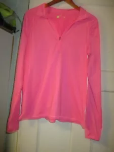 Xersion 1/4 Zip Pull Over Womens Size Large Pink Stretch Active FREE SHIPPING! - Picture 1 of 5