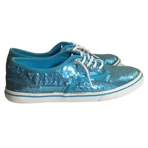 VANS Off The Wall Blue Sequin Unisex Men 4.5 Women 6 - Picture 1 of 6