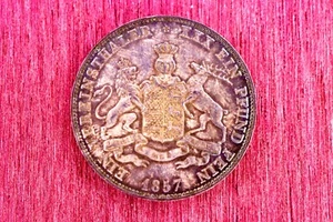 German 1857 Wurttenberg Silver One Thaler **Perfect Tone** KM601 -BU/UNC- #1BU - Picture 1 of 5