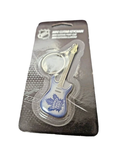 TORONTO MAPLE LEAFS MINI GUITAR KEYCHAIN WOODROW NEW LICENSED NHL Cover