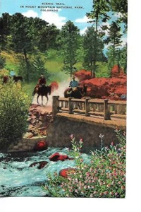 SCENIC TRAIL,HORSEBACK RIDING IN ROCKY NATIONAL PARK, BRIDGE, COLORADO - Picture 1 of 2