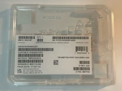 Dell 0M7F5D 480GB SSDSCKKB480GZR M.2 SSD New - Image 1 of 4