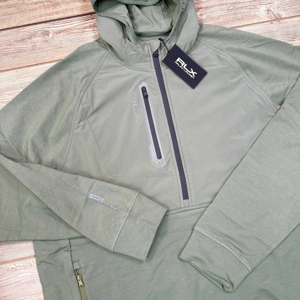 RLX Ralph Lauren Golf Full Zip Hybrid Jacket Hood Green Men's Size XL NWT $268 - Image 1 of 4