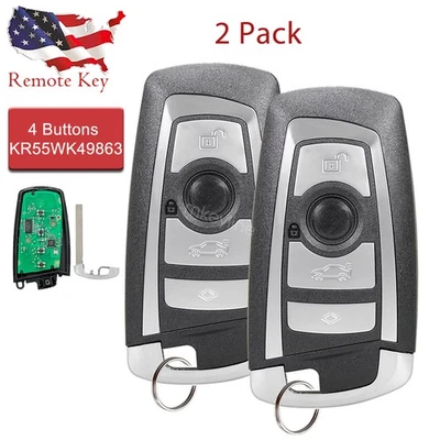 2 For BMW 3 5 Series 528i 535i 550i 2011 2012 2013 2014 2015 Remote Key Fob CAS4 - Image 1 of 4