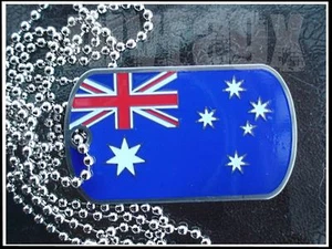 Bandera Australiana Australia Dije Etiqueta de Perro Collar Recuerdo Sydney Melbourne - Imagen 1 de 4