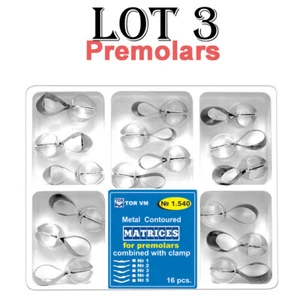 LOTTOx3 Morsetto combinato matrici sagomate dentali per matrici metallo premolari 1.540 - Foto 1 di 5