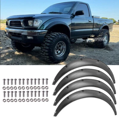 3.5" Carbon Fender Flares Extra Wide Body Wheel Arches For Toyota Tacoma 95-04 - Image 1 of 4