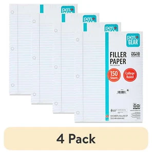 (4 Pack)  College Ruled Filler Paper, 10.5" X 8", 150 Sheets (59156) - Picture 1 of 12