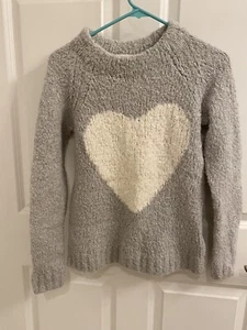 EUC Girls Grey Heart Crewcuts sweater size 16, Wool Blend - Picture 1 of 3