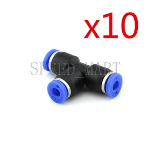 10 pz Raccordi Rapidi Raccordi Rapidi 3 Vie Giunzione a T PE4 Tubo Tubo 4mm - Foto 1 di 2