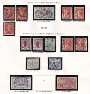 France 1914 collection of 15 stamps / CAT VALUE $800 - Picture 1 of 1