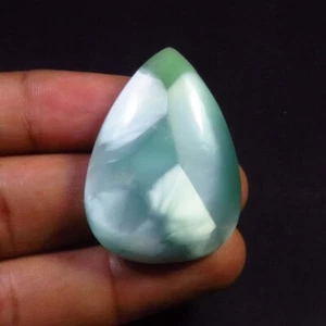 Green Hemimorphite Gemstone 37x26x8mm Hemimorphite Cabs Pear Shape 58Cts HM-18 - Picture 1 of 8