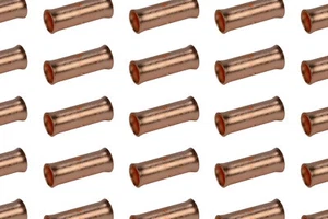 1 AWG TEMCo Connettore Giunzione Butt Rame Nudo Calibro Non Isolato. Confezione da 100 - Foto 1 di 5