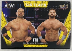 AEW Upper Deck Yellow Parallel FTR Tag Teams Jazwares Dax Harwood Cash Wheeler - Picture 1 of 2