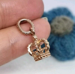 Genuino Pandora Oro Rosa Noble Esplendor Corona Cuelga Dije 💕 ALE R - Imagen 1 de 10