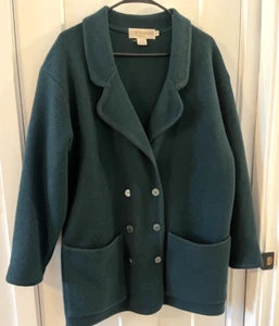 All Week Long Women M Double Breasted 100% Wool Coat/Sweater Vintage Made in HK - Picture 1 of 8