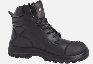 Mens Steal Toe Cap Work Safety Boot Lightweight Black Footwear Size UK 6 to 14 - Picture 1 of 5
