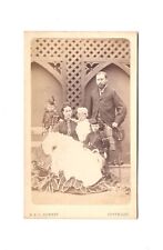 CDV Foto Prince & Princess of Wales mit Kindern - Newcastle-on-Tyne um 1870