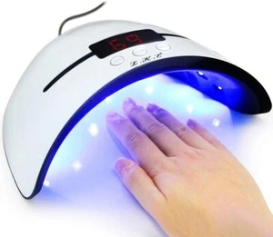LED UV Nail Lamp Dryer 3 Timers Auto Sensor, USB Plug - 2 in 1 Light Source - Picture 1 of 7