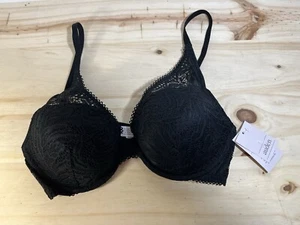 Auden Women's NWT Black Lace Push-Up Plunge Coverage Underwire Bra Size 32C - Picture 1 of 8