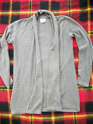 St. Johns Bay Open Front Cardigan Sweater Woman's Size S, Taupe Brownish-Grayish - Image 1 of 4