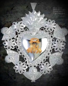 Ex FSK Herz Votivo Grace Beleg IN Silber CM 15×11,5 Herstellung Italienisch - Bild 1 von 1