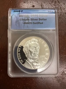 2009 P ANACS PR70DCAM Lincoln Silver Dollar - Picture 1 of 3