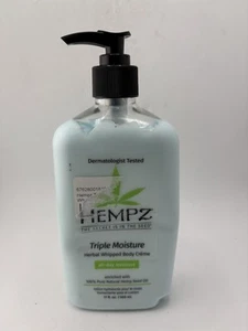 HEMPZ TRIPLE MOISTURE HERBAL WHIPPED BODY CREME MOISTURIZER LOTION 8.5 oz - Picture 1 of 1