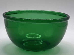 VTG MCM Anchor Hocking Forest Green Glass Medium Batter Bowl 3" deep 6" dia - Picture 1 of 6