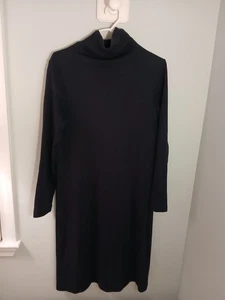 Lands End schwarz Langarm Trichterausschnitt Strickkleid S/P 6-8 - Bild 1 von 8