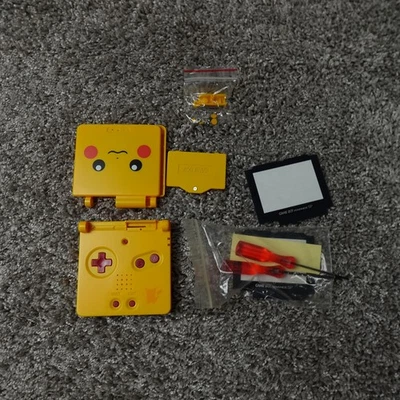 GBA SP Game Boy Advance SP Replacement Housing Shell Screen Lens Pikachu Yellow - Image 1 of 4