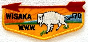 MINT & Scarce WISAKA LODGE No. 170 FIRST FLAP F1 OA Patch White Buffalo ILLOWA - Picture 1 of 4