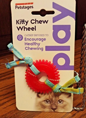 New- Petstages Kitty Chew Wheel~Catnip Infused to Encourage Healthy Chewing  Y13 - Image 1 of 2