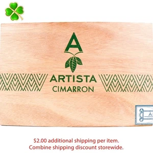 Artista Cimarron Doble Toro Empty Wood Cigar Box 10" x 6.5" x 2.25" - Picture 1 of 12