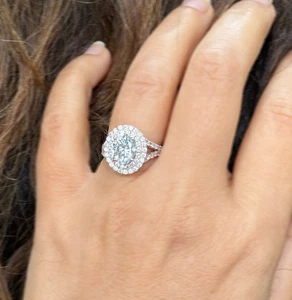 IGI CERTIFIED 14K ROSE GOLD OVAL AND ROUND DIAMOND ENGAGEMENT RING 2.80CT F-VS2 - Picture 1 of 11