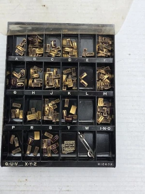 Vintage Signet Initial Hickok Monogram Initial Letters Font Name Lot - Image 1 of 4