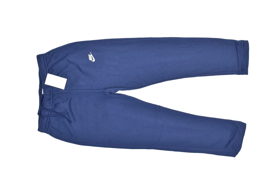 Nike Men Blue Casual Open Hem Logo Fleece Elastic Jogger Sweatpants Size XL