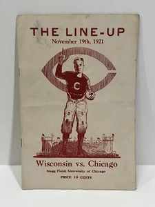 Vintage Football Game Program: Wisconsin v Chicago, Stagg Field, Nov. 1921 - Picture 1 of 6