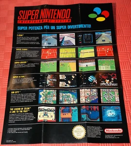 Flyer Werbung Poster Konsole Super Nintendo Nes Snes Ita Zelda Mario R-Type - Bild 1 von 3