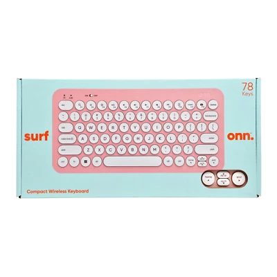 Onn. HOPRL100122491 Backlit Mini Wireless Office Keyboard with USB Receiver, Pea - Image 1 of 2