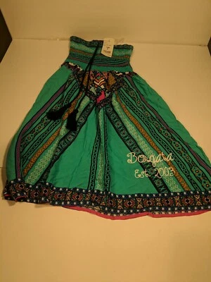 Turquoise Girls Tube Top Boho Dress Size XL - Image 1 of 4