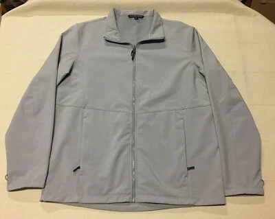 Men's PORT AUTHORITY Full Zip Jacket Size XL RipStop Fleece Lining Gray Stretchy - Image 1 of 4